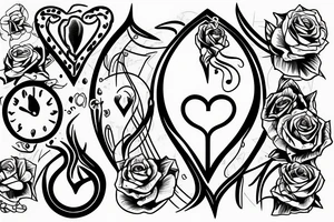 hourglass
Yin symbol
broken heart tattoo idea