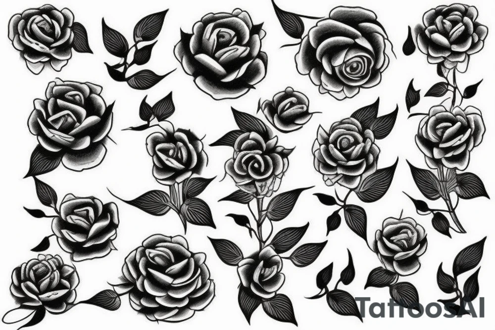 Snake between peonies tattoo idea