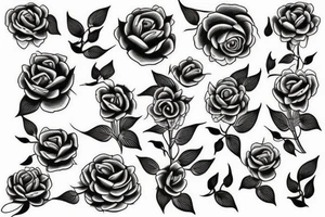 Snake between peonies tattoo idea