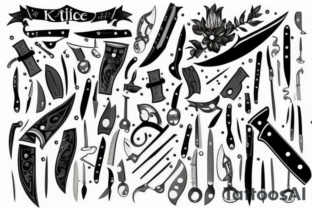 Knife tattoo idea