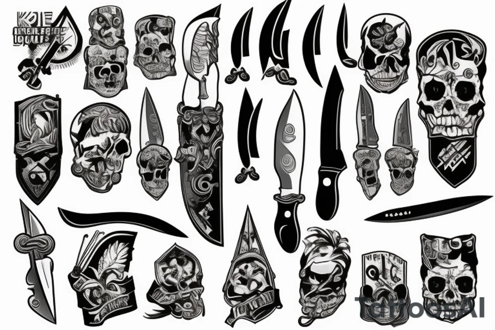 Knife tattoo idea