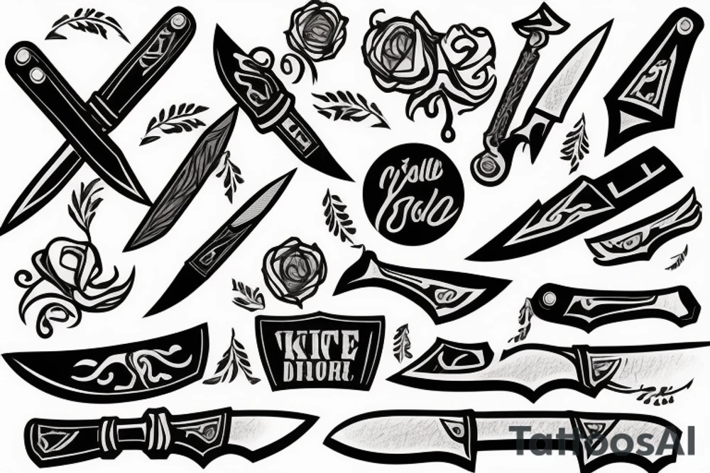Knife tattoo idea