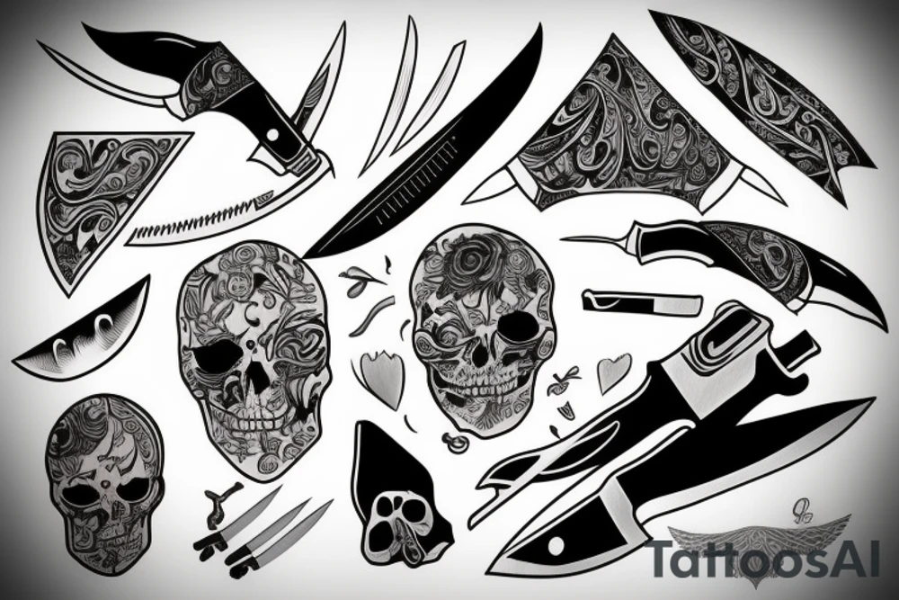 Knife tattoo idea