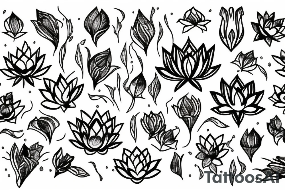 Lotus flower tattoo idea