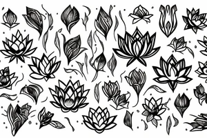 Lotus flower tattoo idea