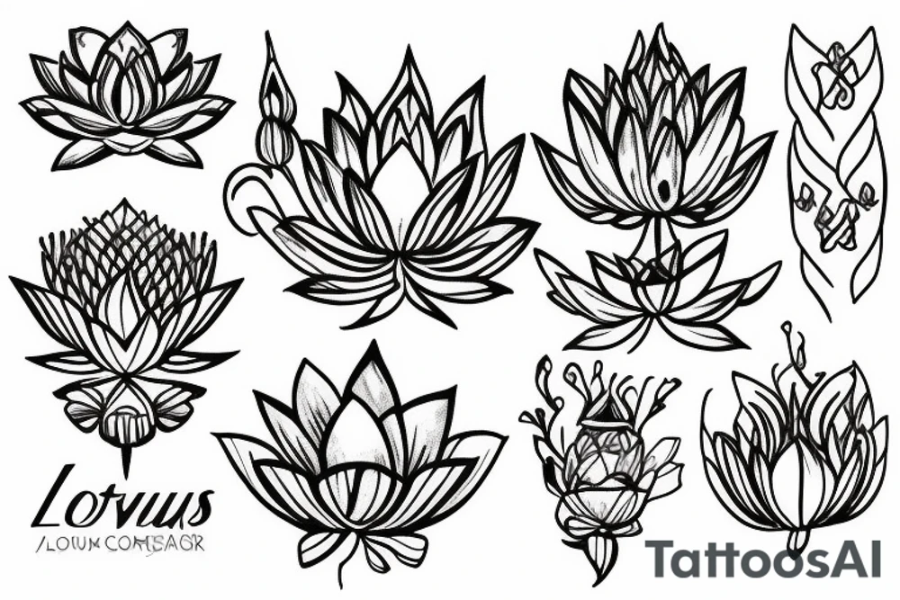 Lotus flower tattoo idea