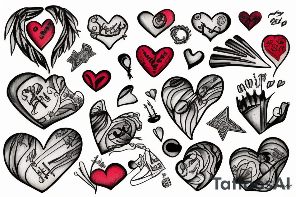 broken heart tattoo idea