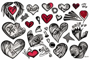 broken heart tattoo idea
