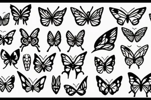 butterfly with devil horns tattoo idea