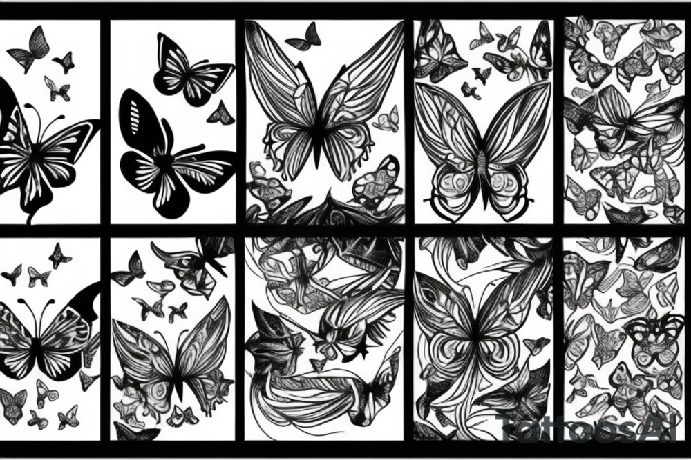 butterfly with devil horns tattoo idea