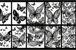 butterfly with devil horns tattoo idea