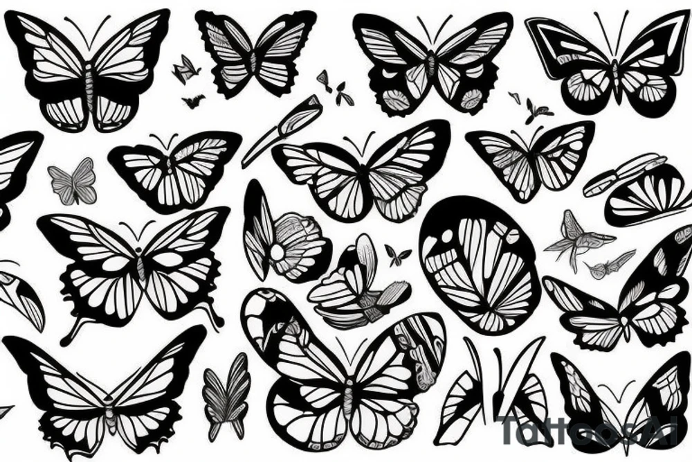 evil butterfly tattoo idea