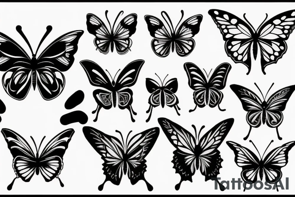 evil butterfly tattoo idea