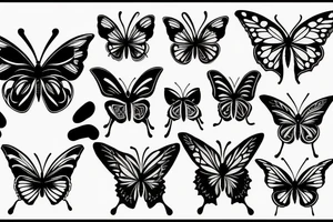 evil butterfly tattoo idea