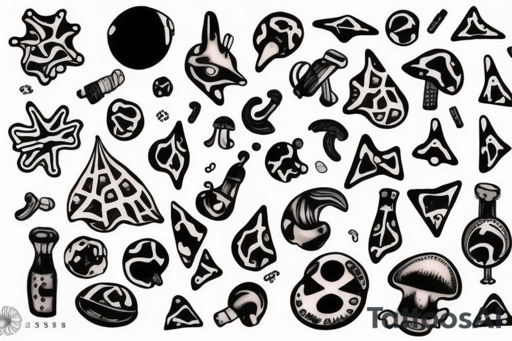 psilocybin molecule tattoo idea