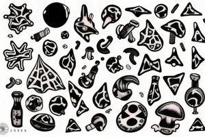psilocybin molecule tattoo idea