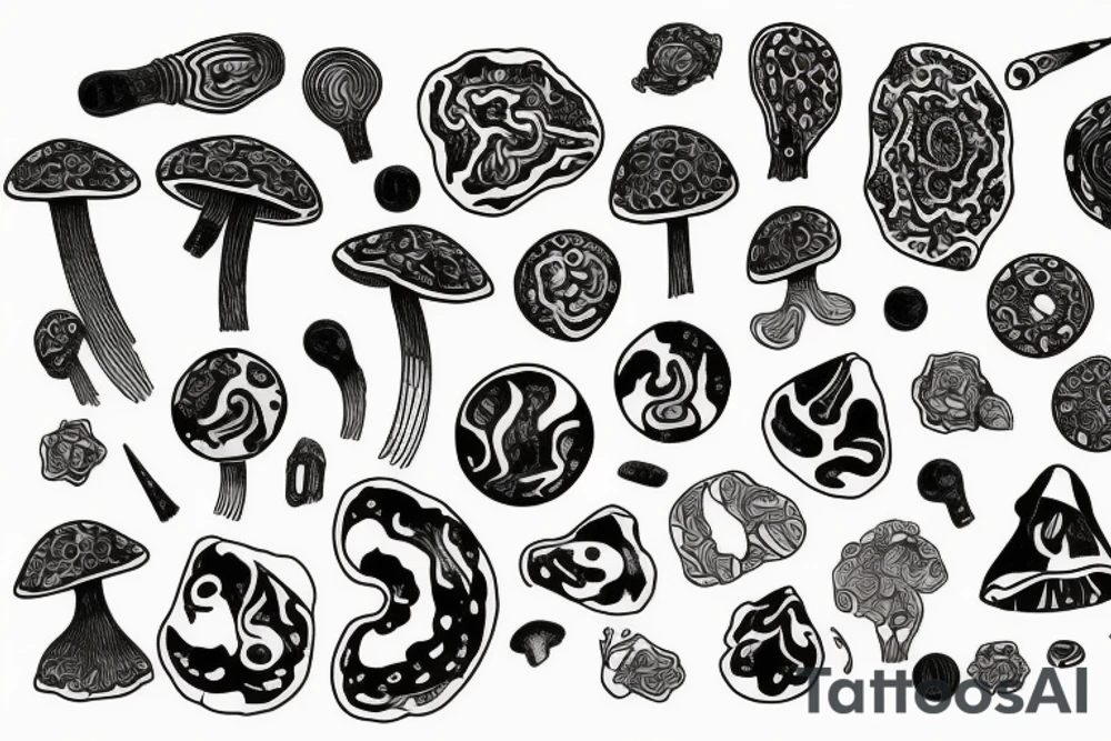 psilocybin molecule tattoo idea