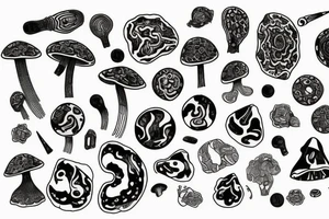 psilocybin molecule tattoo idea