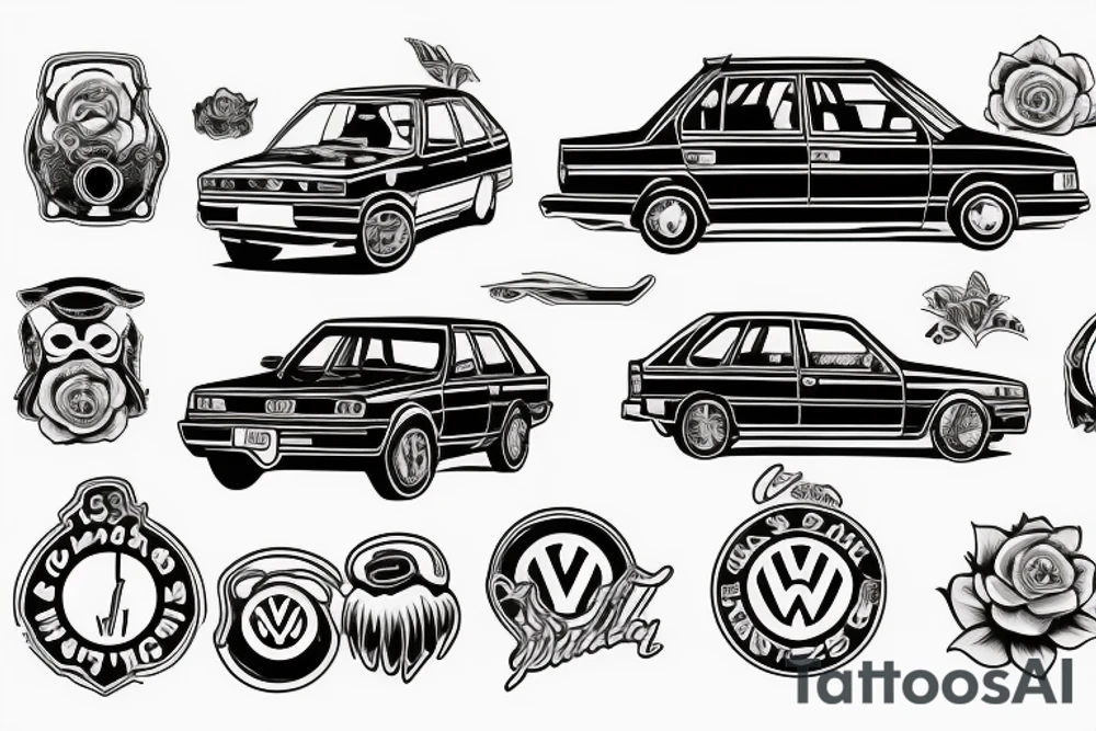 1986 volkswagen jetta tattoo idea
