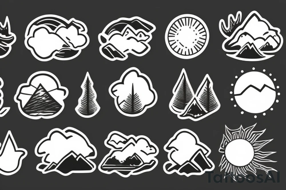 Nature landscape tattoo idea