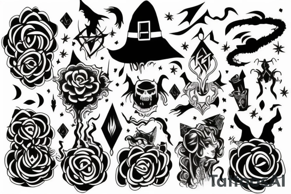 Witchy tattoo idea