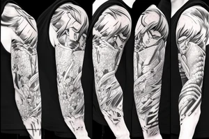 Goku fighting tattoo idea