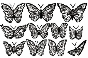 Kintsugi butterfly tattoo idea