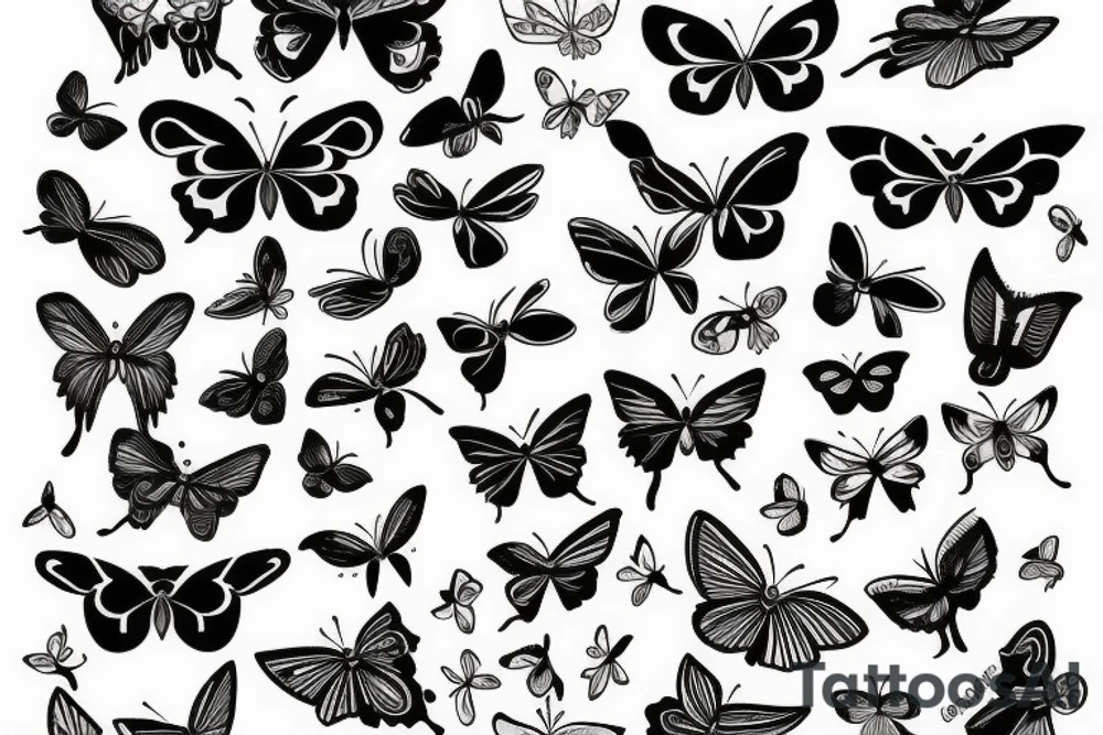 Kintsugi butterfly tattoo idea
