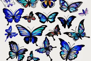 ming vase butterfly blue white gold leaf put back together tattoo idea