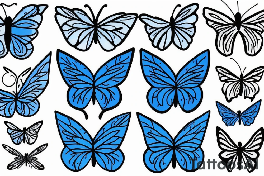 Butterfly that looks like a ming vase kintsugi blue white tattoo idea