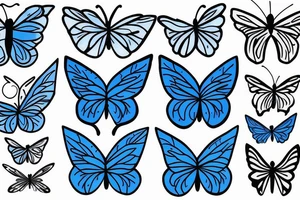 Butterfly that looks like a ming vase kintsugi blue white tattoo idea