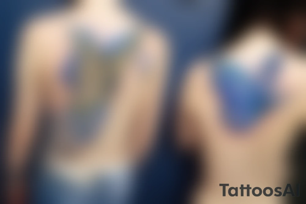 Butterfly broken wing japanse ming vase pottery mended gold leaf blue white tattoo idea