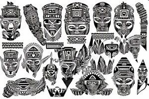Aztec style tattoo tattoo idea
