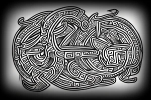 Aztec serpent god tattoo idea