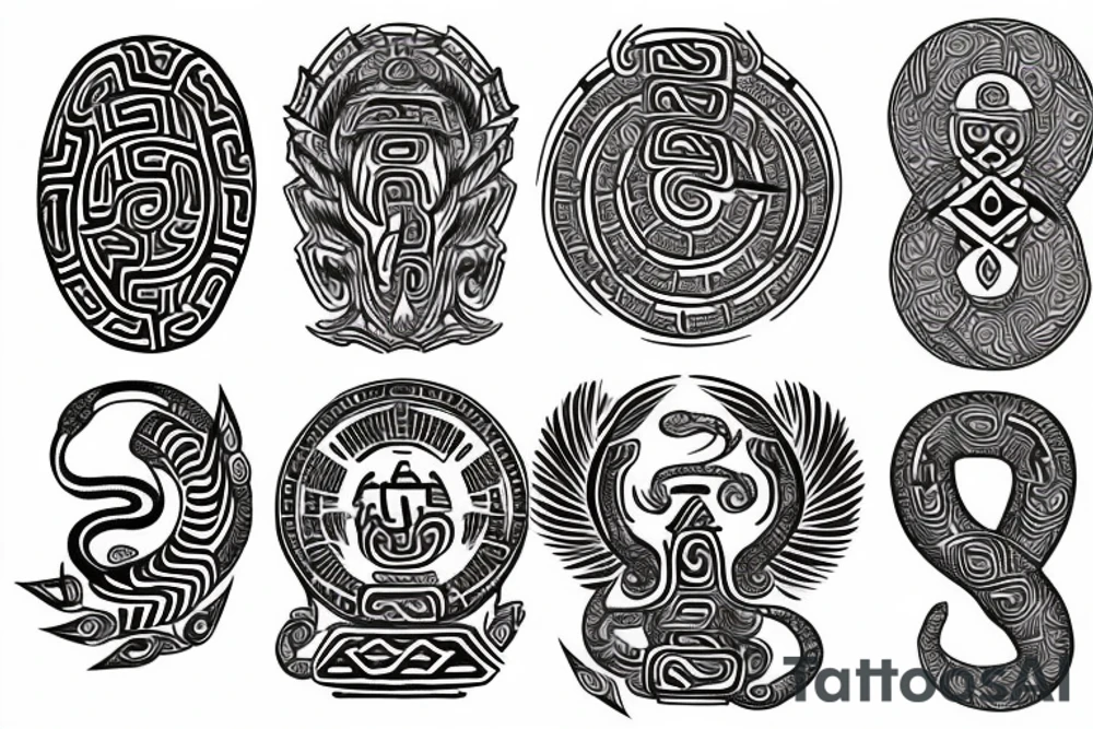 Aztec serpent god tattoo idea
