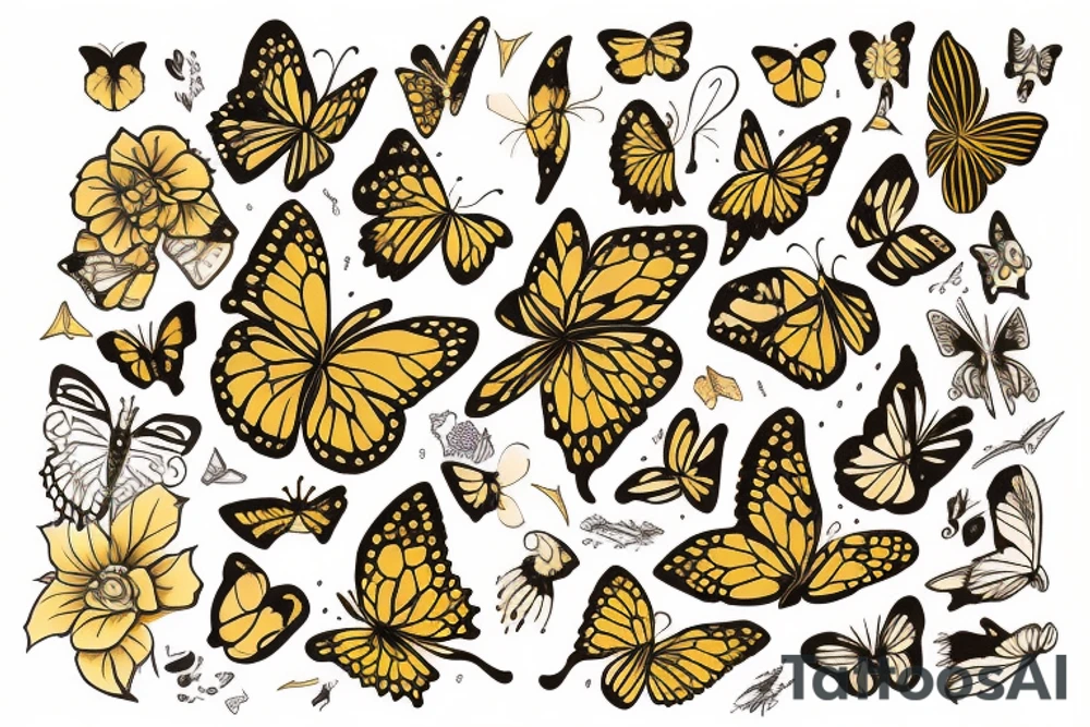 Ming vase butterfly gold kintsugi broken tattoo idea