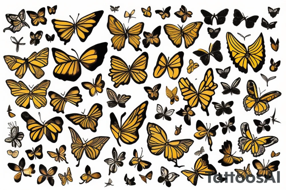 Ming vase butterfly gold kintsugi broken tattoo idea