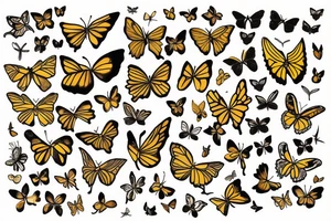 Ming vase butterfly gold kintsugi broken tattoo idea