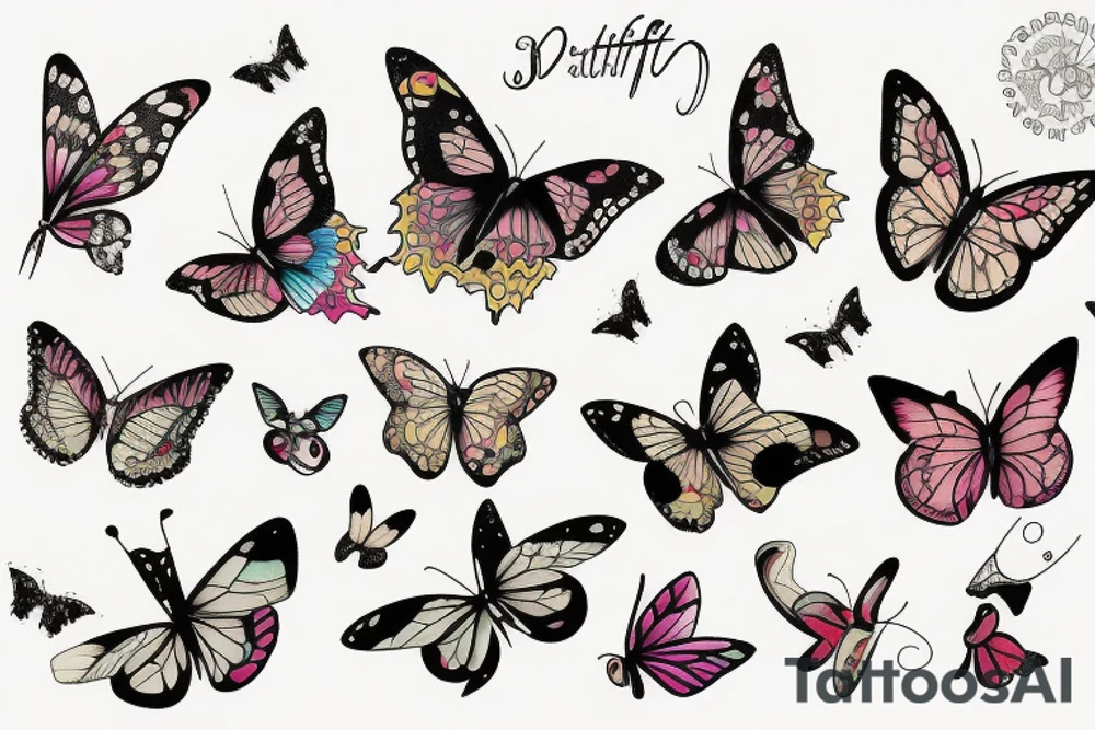 Broken buttefly tattoo idea