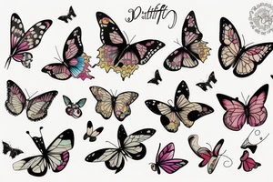 Broken buttefly tattoo idea