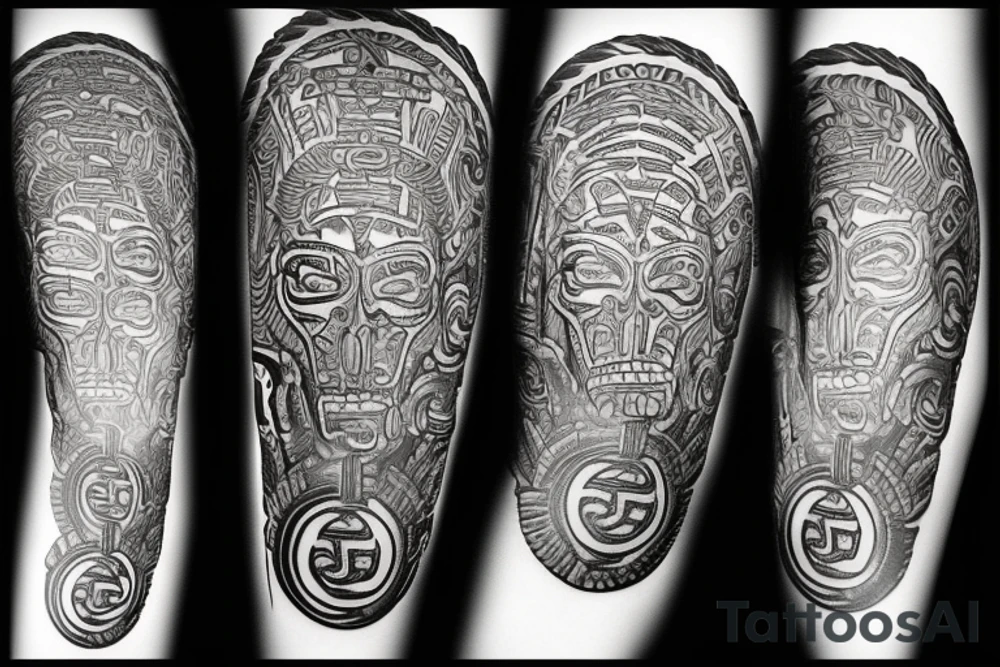 Aztec serpent god tattoo idea