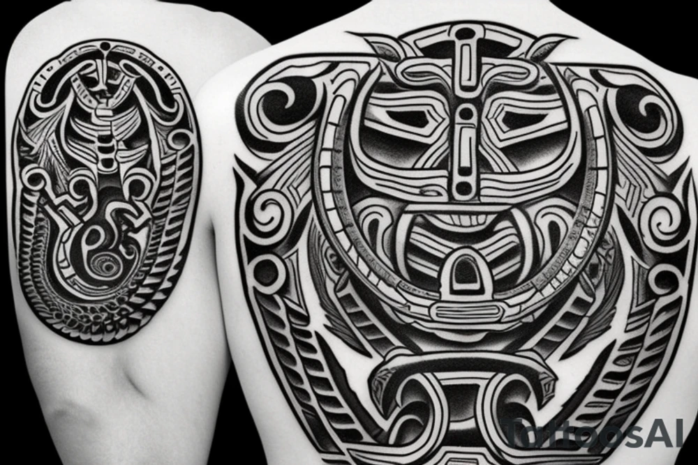 Aztec serpent god tattoo idea