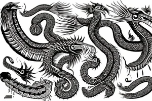 Quetzalcoatl aztec style tattoo idea