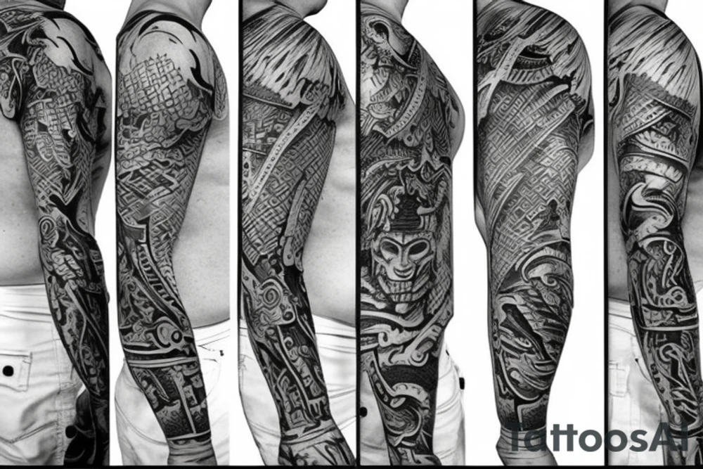 Oni mask back tattoo tattoo idea