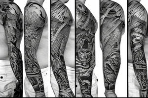 Oni mask back tattoo tattoo idea