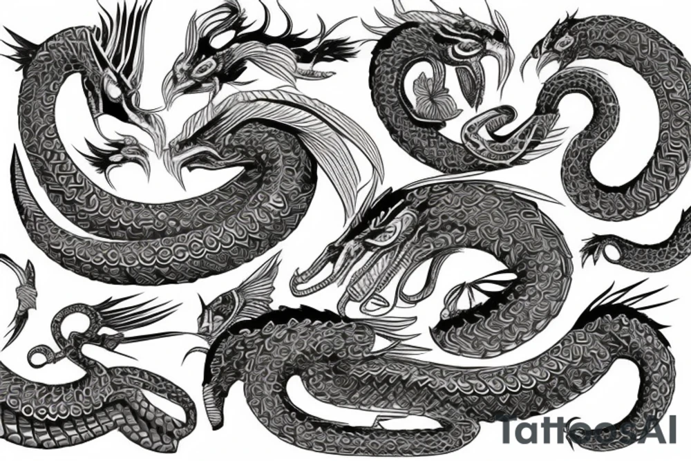 Quetzalcoatl aztec style tattoo idea
