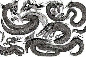 Quetzalcoatl aztec style tattoo idea