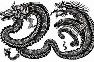 Quetzalcoatl aztec style tattoo idea