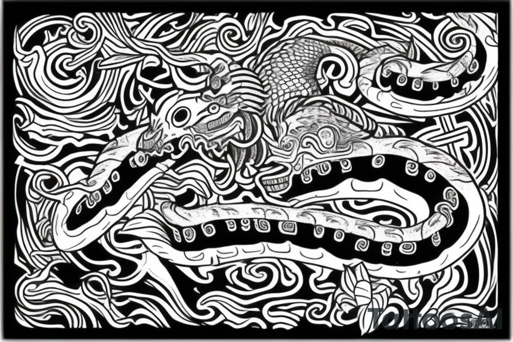 Quetzalcoatl mayan style tattoo idea