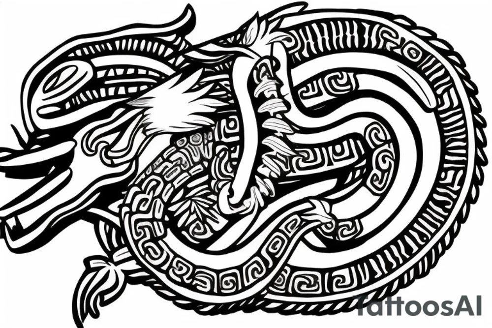 Quetzalcoatl mayan style tattoo idea